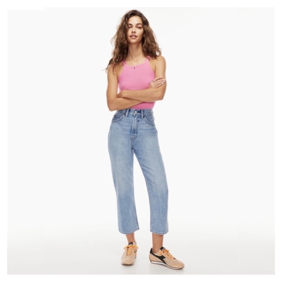 Denim Forum Denim - DENIM FORUM • Pin-Up Super High Rise Straight in 7 Yr Picture This Bleu
